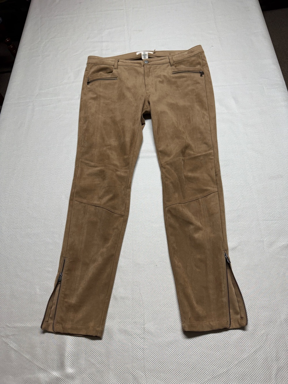 H&M Women's Suede Zip Detail Tandy Pants